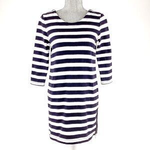 Gap Blue Striped Knit Dress with Zipper Detail